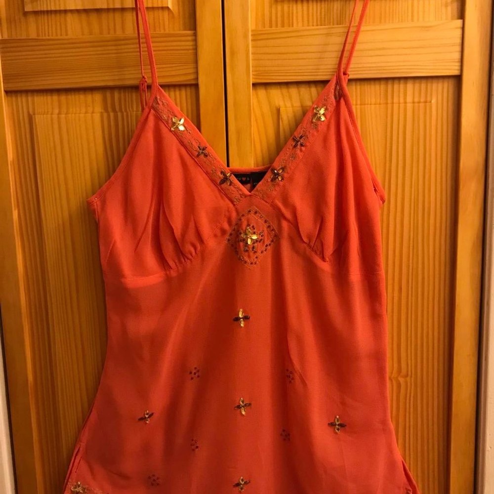 Ladies spaghetti strap top with sparkles